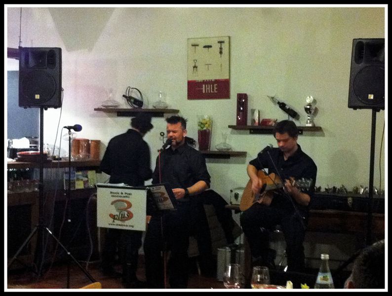 Sie sorgten für die Stimmung der anderen Art: 3 plus – das kleinste Quartett der Welt. Mit tollen Songs begeisterten die Liedermacher und Entertainer die entspannt genießenden Teilnehmer des 3. Edelstahlkolloquiums. (Bild: Kuhn)