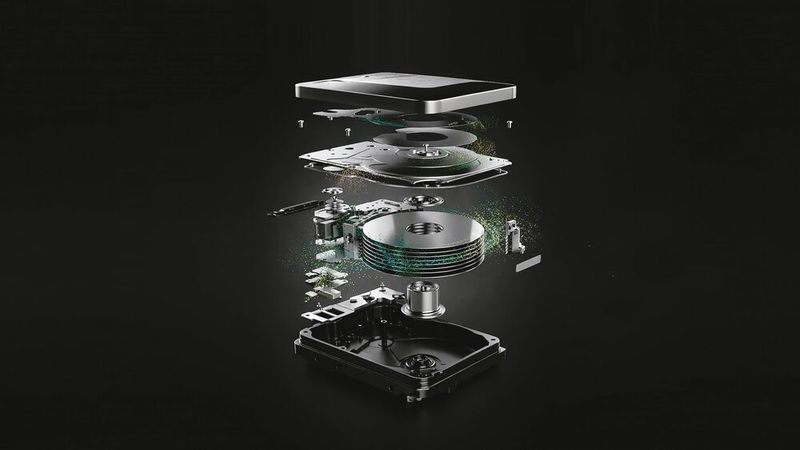 Die HAMR-Technologie soll in wenigen Jahren Festplatten mit mehr als 100 TB Speicherplatz ermöglichen. Die Preise sollen dabei weiterhin weit unter denen ähnlich großer SSDs liegen.(Bild:  Seagate)