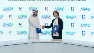 The agreement was signed by Sophie Hildebrand, Chief Technology Officer, Adnoc and Dr. Al Yafei. (Source: Adnoc)