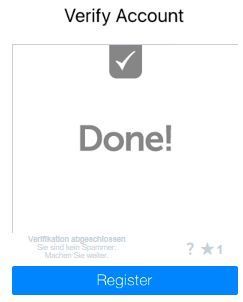 Alternatives Captcha-System FunCaptcha; Bestätigung; Abfrage korrekt beantwortet. (R. Dombach)