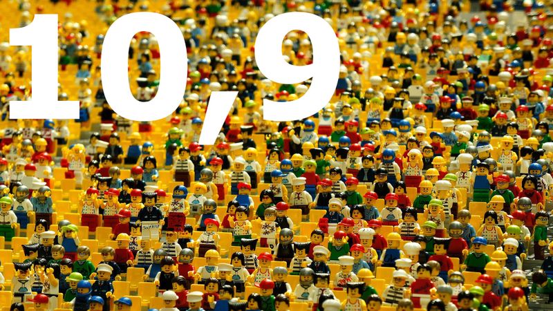 Mrd. Menschen soll es laut der UNO bis zum Jahr 2100 auf der Erde geben – 1,4 Mrd. weniger als noch 1975 prognostiziert. Die Fertilitätsrate von jetzt 2,5 Kinder/Frau fällt dann unter das Ersatzniveau (2,1 Kinder/Frau). Die ökologische Tragfähigkeit des Planeten liegt bei 500 Mio. Menschen. (Bild: Pixabay unter CC0 Public Domain)