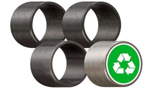 Das Eco-Gleitlagerprogramm besteht aus vier neuen Werkstoffen aus regranulierten Produktionsabfällen. (Bild: Igus)