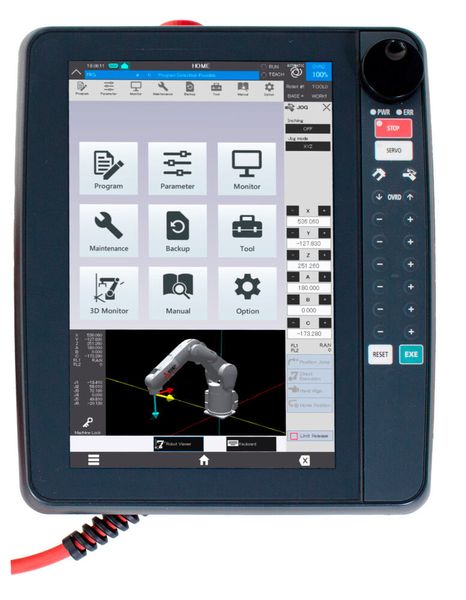 Die R86TB ist ein multifunktionales Bedien- und Programmierpanel, das auf den bisherigen Teaching-Boxen von Mitsubishi Electric aufbaut.  (Bild: Mitsubishi Electric)
