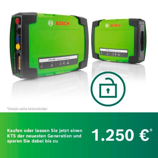 Im Rahmen zweier aktueller Diagnose-Aktionen können Werkstätten bis zu 1.250 Euro sparen.(Bild:  Bosch)