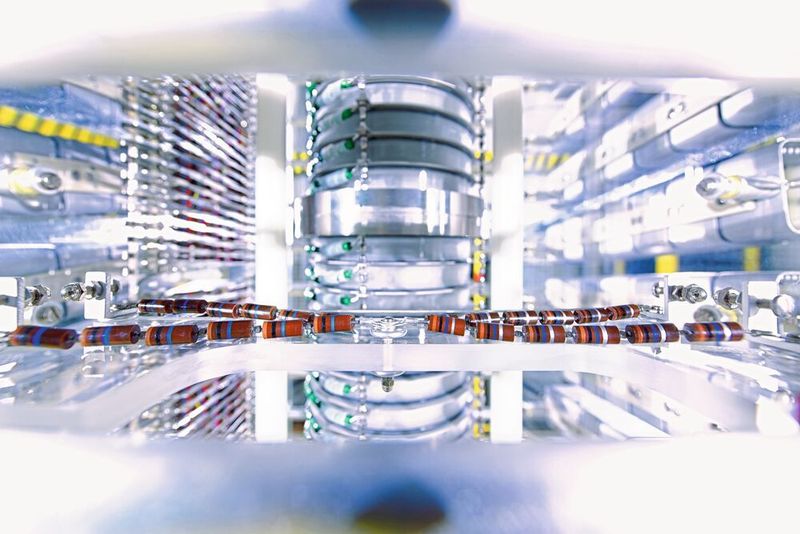 Blick in das Innere eines Dynamitron-Elektronenbeschleunigers. Mit dieser Anlage sterilisiert BGS am Standort Wiehl hauptsächlich Medizinprodukte zur Einmalanwendung, z.B. Blutabnahmesysteme.   (BGS_Markus Steur)