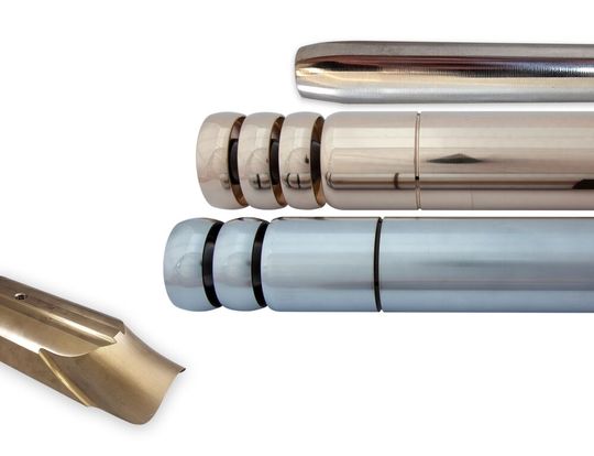 Ein Ausschnitt des Produktprogramms für das Rohrbiegen, das Albromet auf der Tube 2026 am Messestand zeigen wird, darunter Rohrbiegedorne und Faltenglätter.(Bild:  Albromet)