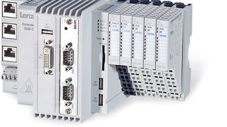 Rechenpower für die Hutschiene: L-force Controller 3200 C mit angereihtem I/O-System 1000 (Bilder: Lenze) (Archiv: Vogel Business Media)