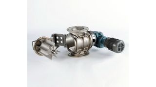 Durch die Scharniertechnik lässt sich das Zellenrad komplett auszuziehen und schwenken, sodass ein einfacher Zugang zu allen Teilen der Schleuse möglich.  (Bild: Pelletroneurope)