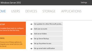 Das Dashboard in Windows Server 2012 Essentials ist die universelle Schaltzentrale für Administratoren (Bild: Joos)