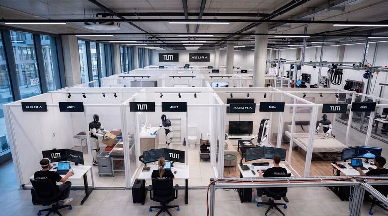A rendering of the “TUM RoboGym (powered by Neura)” during the planning phase. TUM and Neura Robotis are building the robotics training center together. (Source: Neura Robotics)