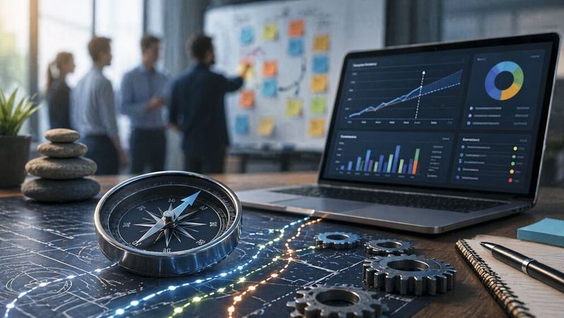 Projektsteuerung mit klaren Prognosen statt Mikromanagement: Risiken, Ressourcen und Termine lassen sich mit wenig Aufwand frühzeitig im Blick behalten.(Bild:  Dall-E / KI-generiert)