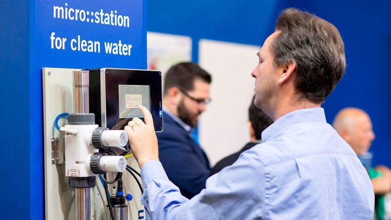 Die Ifat deckt das gesamte Spektrum der Wasserwirtschaft ab, von der Gewinnung bis zur Entsorgung. (Messe Muenchen)