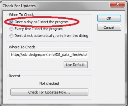 DesignSpark PCV Version 6: Update-Empfehlung von RS (Bild: RS Components)