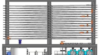 In jüngster Zeit hat Lewa intensiv verschiedene Reibungsmodelle untersucht, die in der eindimensionalen CFD-Software genutzt werden. Um einen Gradmesser dafür zu haben, wie gut die numerische Vorhersage des jeweiligen Berechnungsmodells ist, wurde ein komplexer Pulsationsprüfstand installiert. (Bild: Lewa)
