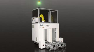 Der Variostack wude für den Einsatz bei Gigaset erweitert und so modifiziert, dass die Anlage auch Paletten bis zum Standardmaß 600 x 800 Millimeter verarbeiten kann. (Bild: IEF-Werner GmbH)