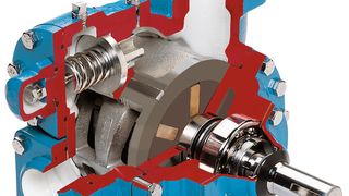 As with all XLW Series pumps, the XLW4A model features hardened rotor and shaft, liner, end discs and vanes for long life and optimized wear-resistance. (Picture: Blackmer)