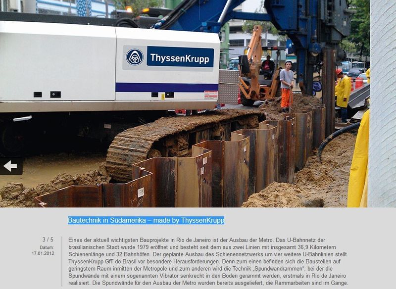 Bautechnik in Südamerika – made by ThyssenKrupp (Bild: ThyssenKrupp)