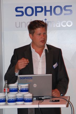 Sascha Schmidt (Sophos) in Aktion (Archiv: Vogel Business Media)