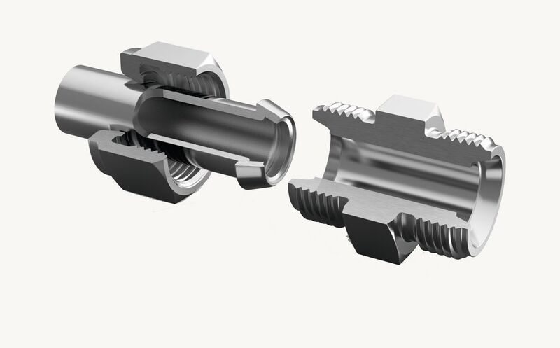 Das metallisch dichtende Rohrumformsystem Voss Lok 40 soll qualitativ hochwertige Verbindungen von Rohrsystemen mit hoher Leckagesicherheit garantieren. (Voss Fluid)