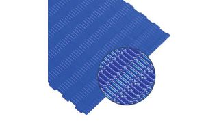 Belastbar: Die Kunststoff-Modulbänder werden aus Modulen konstruiert, die aus nicht porösen, thermoplastischen Materialien geformt sind und durch feste Kunststoffstäbe miteinander verbunden werden.  Bild: Habasit (Archiv: Vogel Business Media)