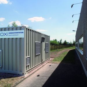 Bild 2: Eine Möglichkeit für eine externe Druckluft-Station bietet sich mit der Containerbauweise an, auf die Kruckenberg Drucklufttechnik bei seiner Airbox setzt. Bilder: Kruckenberg