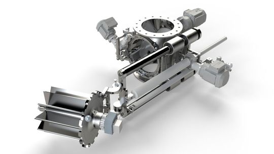 Die automatisierte Schleuse AutoAccess vereinfacht den Inspektions-, Reinigungs- und Wartungsprozess deutlich, erhöht die Anlagenverfügbarkeit und senkt Kosten.(Bild:  Coperion GmbH, Weingarten, Deutschland)