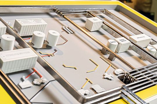 13 îlots thématiques sont consacrés à la diversité des sujets de recherche au PSI, du stockage énergétique au développement de nouvelles technologies, en passant par la médecine du futur.(Source :  Institut Paul Scherrer / Markus Fischer)
