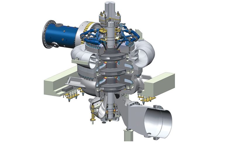 1937 hat Voith die erste große Pumpturbine gebaut, die sowohl als Turbine wie auch – in entgegengesetzter Drehrichtung – als Pumpe arbeitet. (Bild: Voith)
