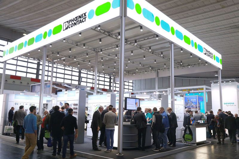 Standszenen von der Elektrotechnik 2017. (Messe Westfalenhallen Dortmund)