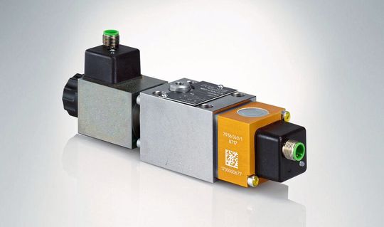 Wegesitzventil der Baureihe NBVP: Das Anschlussbild der Ventile entspricht Cetop 03 bzw. NG6. Eine einfache Integration ist damit auch in vorhandene Systeme möglich. Die Ventile sind leckagefrei und für Drücke bis 400 bar ausgelegt. Eine Stellungsüberwachung ist direkt integriert.(Bild:  HAWE Hydraulik SE)