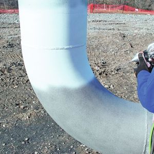 Eine thermische Aluminium-Spritzbeschichtung lässt sich bei Betriebstemperaturen bis zu 480 °C auftragen. 