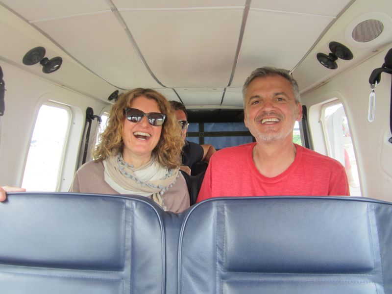 Heike Lentzen und Zeljko Triva (TriSystems) freuen sich auf Norderney von oben (IT-BUSINESS)