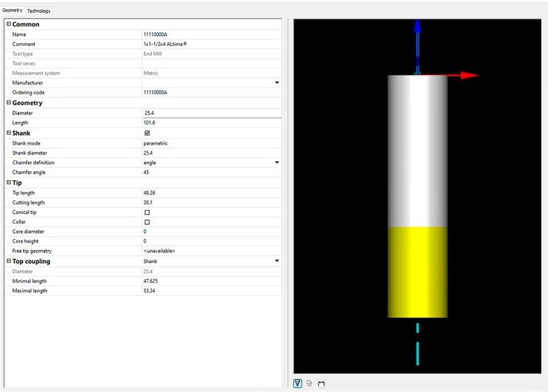 In Hypermill importiertes Werkzeug. (Bild: Open Mind Technologies)