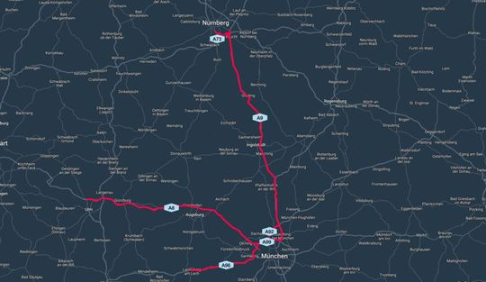 Auf rund 400 Kilometern und mehreren Autobahnabschnitten testet MAN den autonom fahrenden Lkw.(Bild:  MAN Truck & Bus)