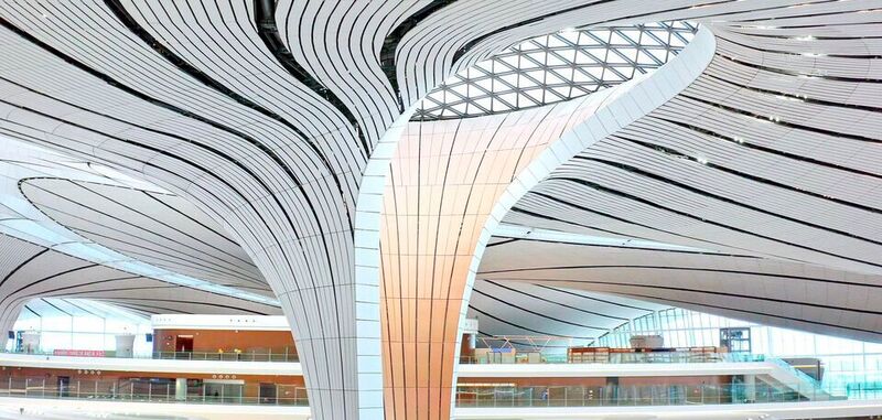 Organische Strukturen: Der Daxing-Flughafen von Peking nimmt eine Fläche von 1,4 Mio. m² ein.