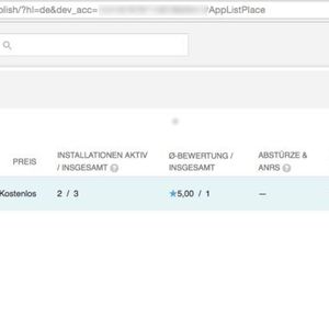 Im Google Play Store wird im Developer Account die selbstentwickelte App zur Verfügung gestellt. Hier im Beispiel sieht man eine App, für die ein Update veröffentlicht wurde. 