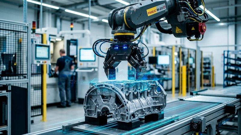 Vom Demo-Effekt zum Produktivnutzen: Ein neuer Bitkom-Report bündelt deutsche Physical-AI-Use-Cases mit messbaren Ergebnissen.(Bild:  KI-generiert)