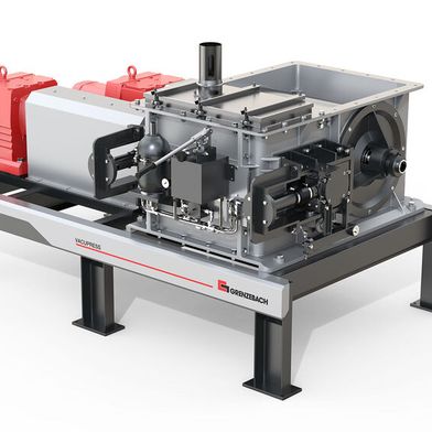 Die Vacupress-Technologie reduziert Lager- und Transportvolumen feiner Pulver (Bild: Grenzebach)