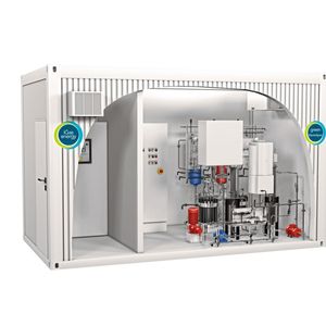 Zum Betrieb benötigen die kompakten Stacks lediglich einen  Strom- und einen Wasseranschluss.(Bild:  Igas Energy)