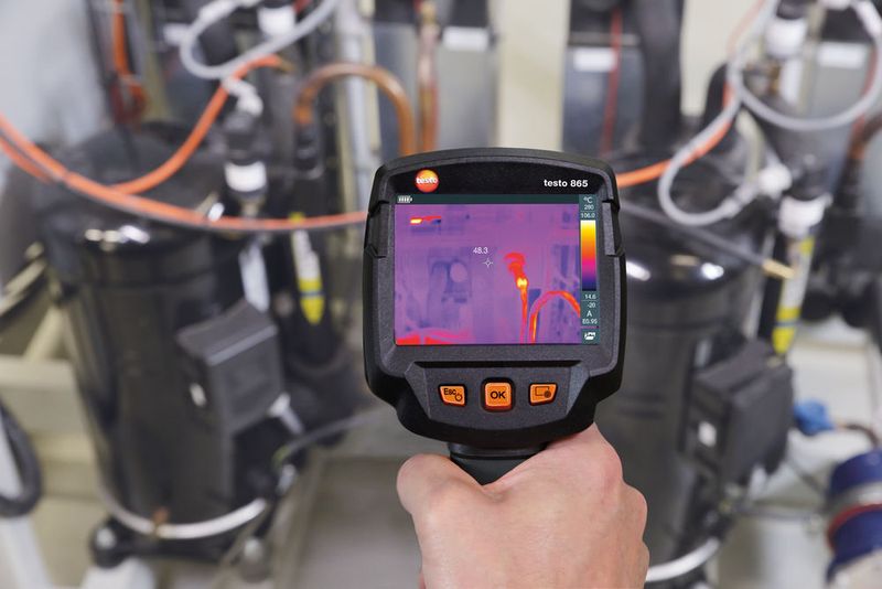 Die Testo 865 ist nur eine von vier neuen, vielseitigen Wärmebildkameras des Herstellers Testo. (Testo)