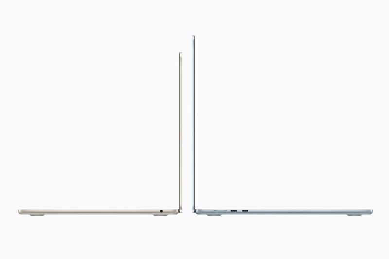 Das Macbook-Air-Reihe gibt es mit einem 13,6 oder 15,3 Zoll großen Liquid-Retina-Display. (Bild: Apple)