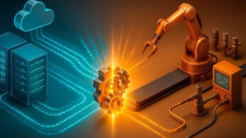 Die wachsende Konvergenz von IT- und OT-Sicherheit in Industrieumgebungen stellt Unternehmen vor neue Herausforderungen.(Bild:  Dall-E / KI-generiert)