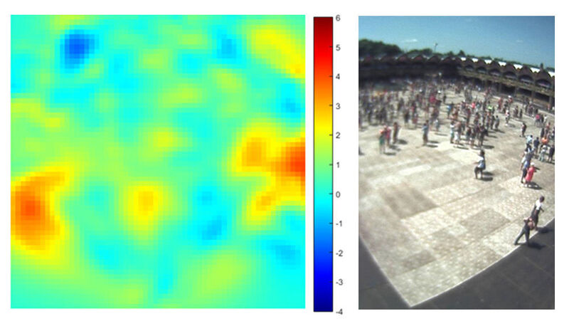 Fig 3: Outdoor test at large-scale festival: measuring frontstage crowd density (imec)