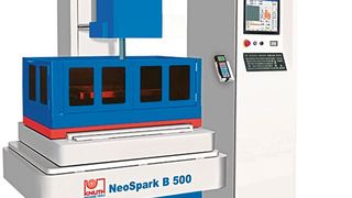 Neospark B 500 wird dieser Neuzugang in Sachen CNC-Drahterodiermaschine bei Knuth genannt. Sie gilt als eins der präzisesten reziproken Systeme ihrer Art. Halle 13 am Stand A71 auf der EMO Hannover 2019. (Knuth)