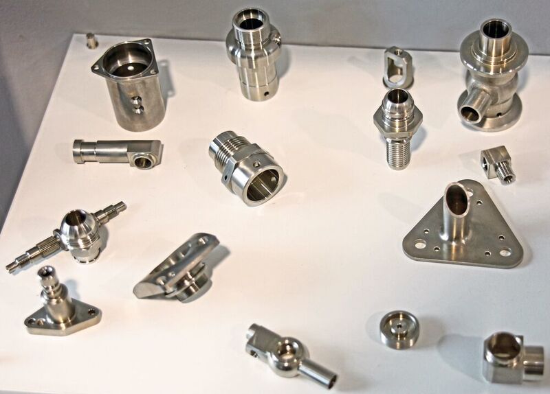 Turned/milled components manufactured by Ouest Décolletage for various industrial customers. (Klaus Vollrath)