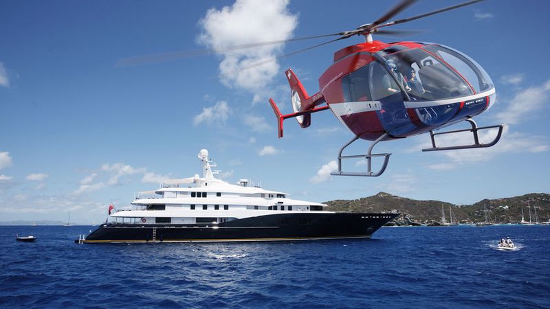 Der Marenco Swisshelicopter SKYe SH09 ist nicht nur für Rettungseinsätze sondern auch als Transportmittel zur Privatyacht geeignet. (Bild: Marenco)