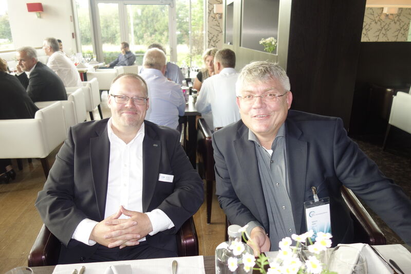 Michael Schröder (l., Eset) und Martin Edler (netCo) freuten sich auf den Abend. (Vogel IT-Medien GmbH)