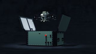 The SecuriDrone Interceptor Iron Drone captures unauthorised UAVs with a net and recovery parachute, extending Securiton’s multilayer Fortress system for airspace and perimeter protection. (Source: Securito)