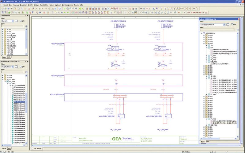 Zulieferer erhalten feste Vorgaben an die Projektierung per Richtlinienkatalog. Ziel ist die Vereinheitlichung von Aufbau, Nomenklatur und Dokumentation und eine strukturierte Archivierung, damit auf Projektdaten schneller zugegriffen und nicht zuletzt der Aufwand für Instandhaltungskosten reduziert werden kann. (Bild: Krombacher)