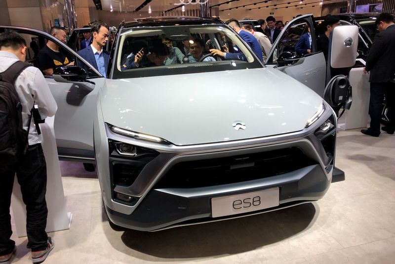 Die chinesische Firma Nio, auch in der Formel E aktiv, bringt die neueste Version ihres siebensitzigen ES8. (Bild: SP-X/Peter Maahn)
